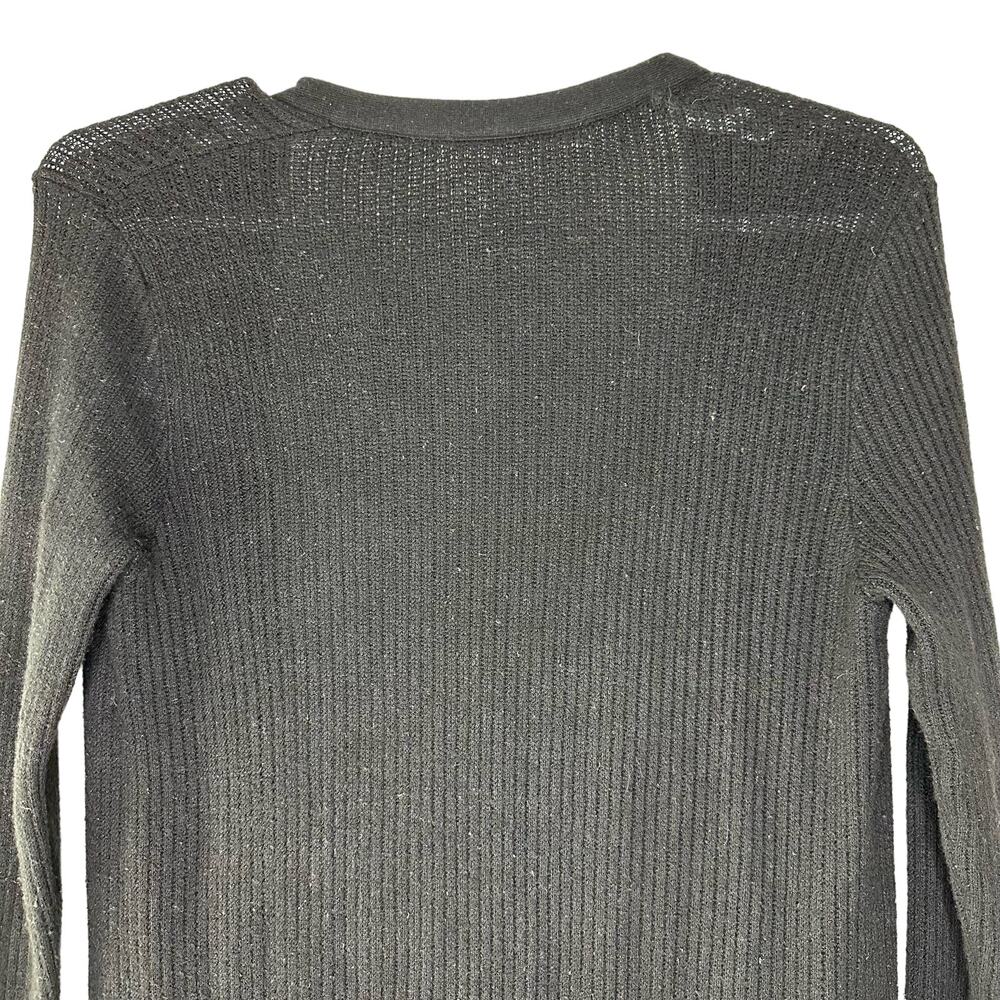 Athleta Women's Small Open Cardigan Sweater Knit Black‎ Long Merino Wool Blend - Picture 6 of 8